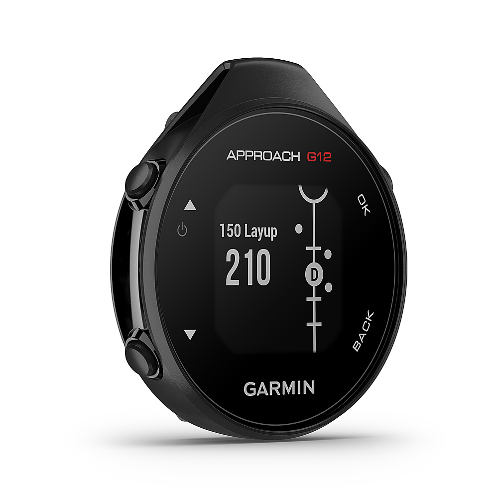 Angle View: Garmin - Approach G12 1.3" GPS with Built-In Bluetooth - Black