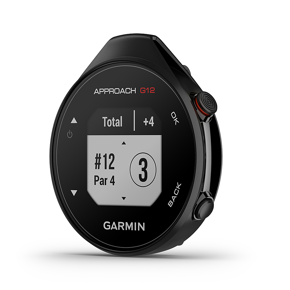 Left View: Garmin - Approach G12 1.3" GPS with Built-In Bluetooth - Black