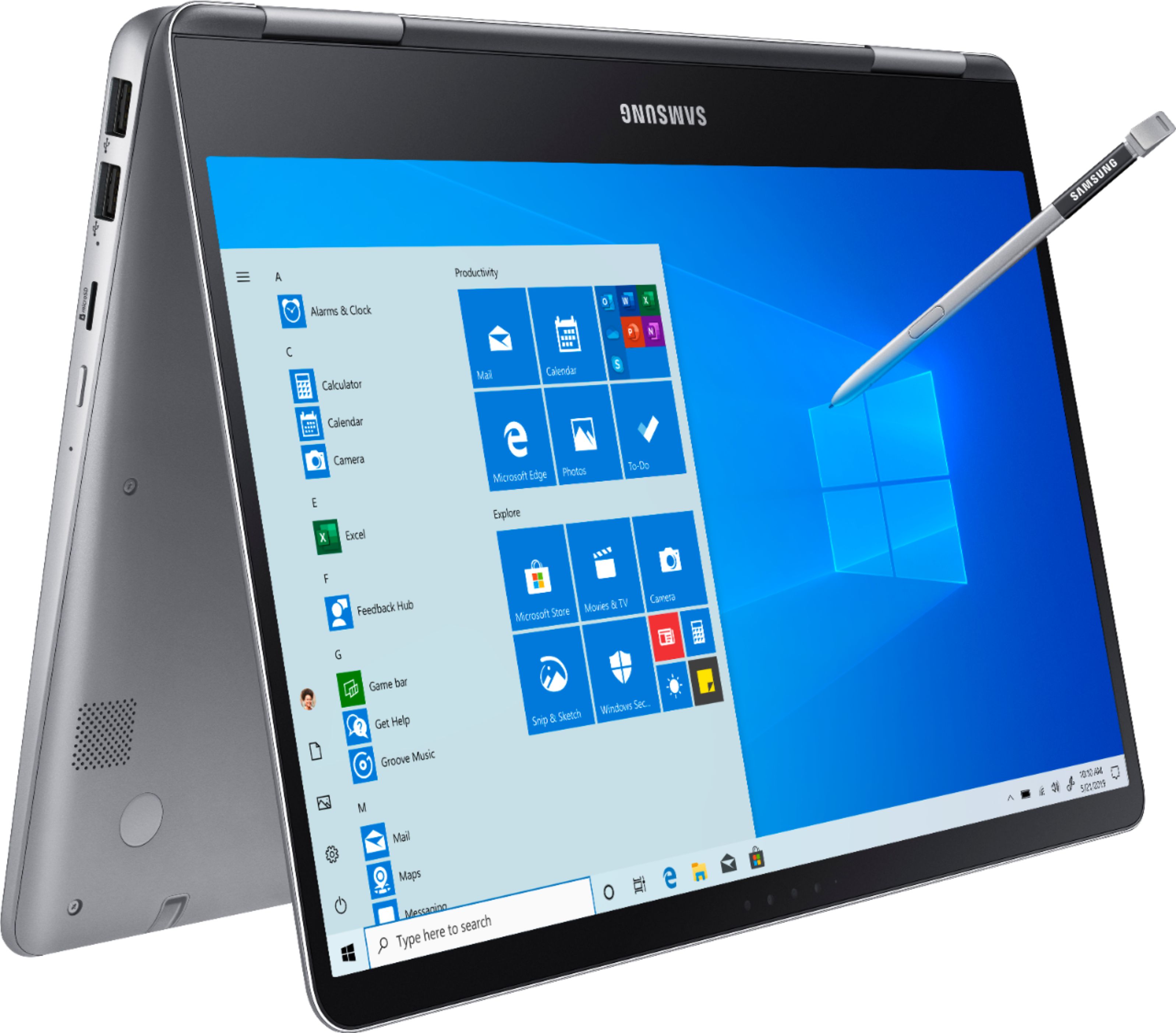 Angle View: Samsung - Geek Squad Certified Refurbished Notebook 9 Pro - 15" Laptop - Intel Core i7 - 16GB Memory - AMD Radeon 540 - 256GB SSD - Titan Silver