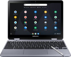 Samsung - Geek Squad Certified Refurbished Plus 2-in-1 12.2" Touch-Screen Chromebook - Intel Celeron - 4GB Memory - 32GB eMMC - Stealth Silver - Front_Zoom