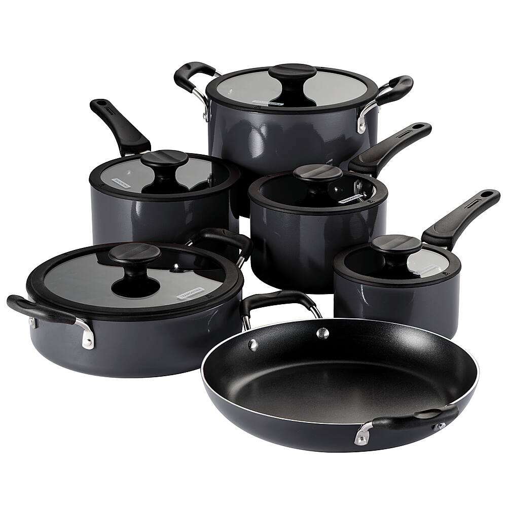 Angle View: Tramontina - 11-Piece Cookware Set - Gray