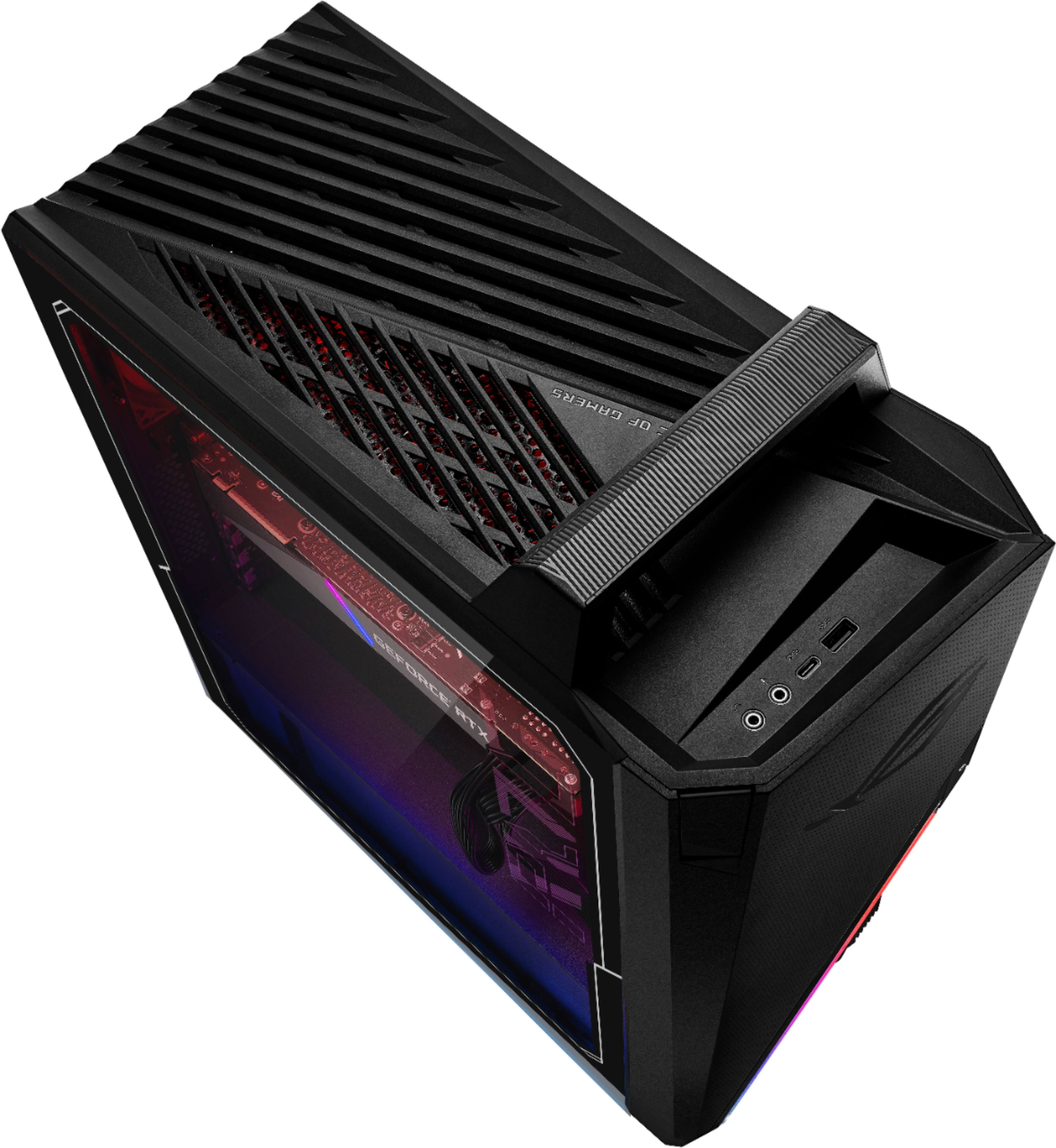 Alt View 4. ASUS - ROG Gaming Desktop - Intel Core i7-11700KF - 16GB Memory - NVIDIA GeForce RTX 3080 - 2TB HDD + 512GB SSD - Black.