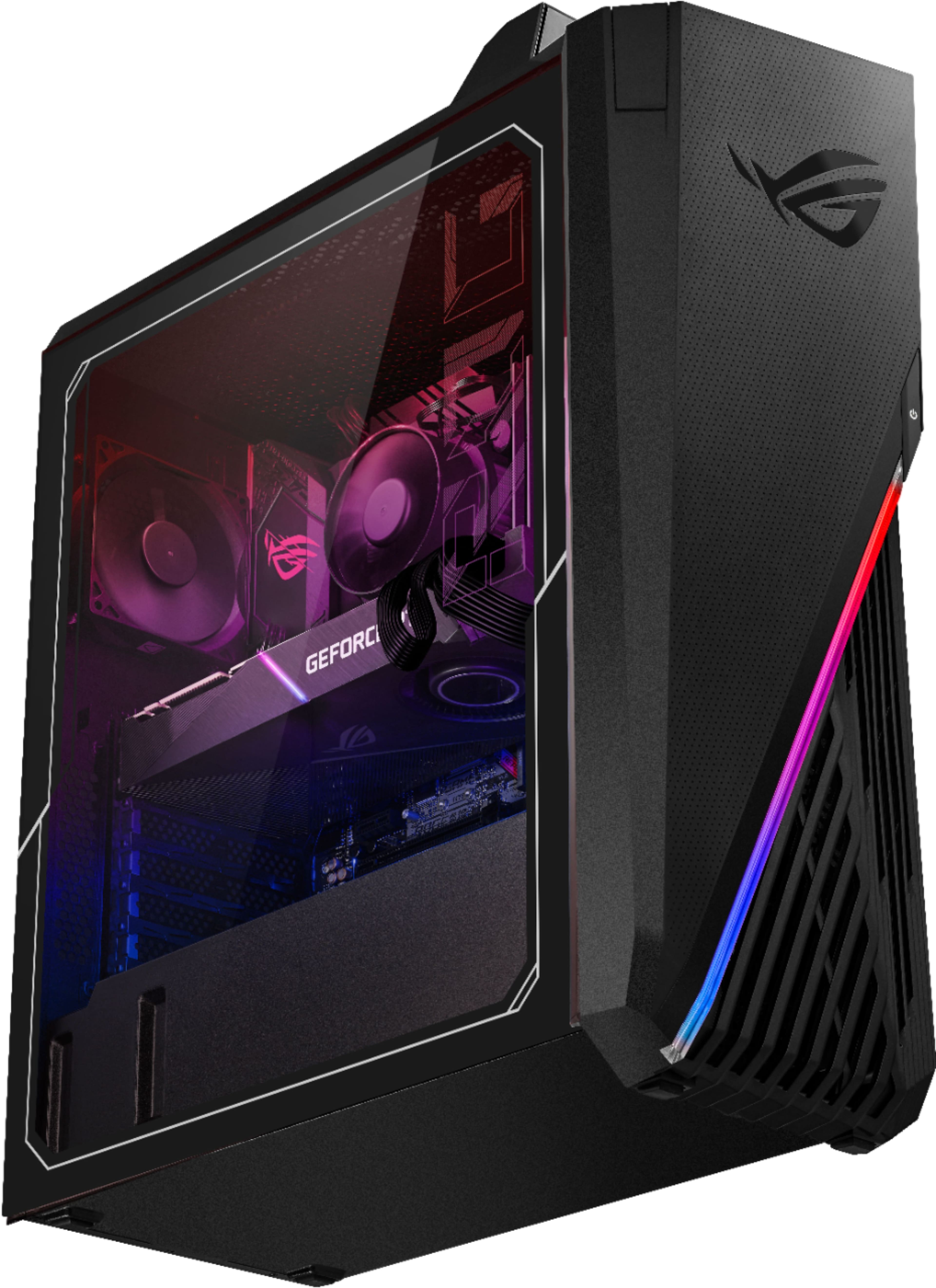 Alt View 5. ASUS - ROG Gaming Desktop - Intel Core i7-11700KF - 16GB Memory - NVIDIA GeForce RTX 3080 - 2TB HDD + 512GB SSD - Black.