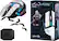 The image features a gaming mouse with a box that says "Powered by KDA Legends League of Heroes." The mouse is white and black, and it is designed for the League of Legends game. The box also contains a mouse pad and a mouse bungee.