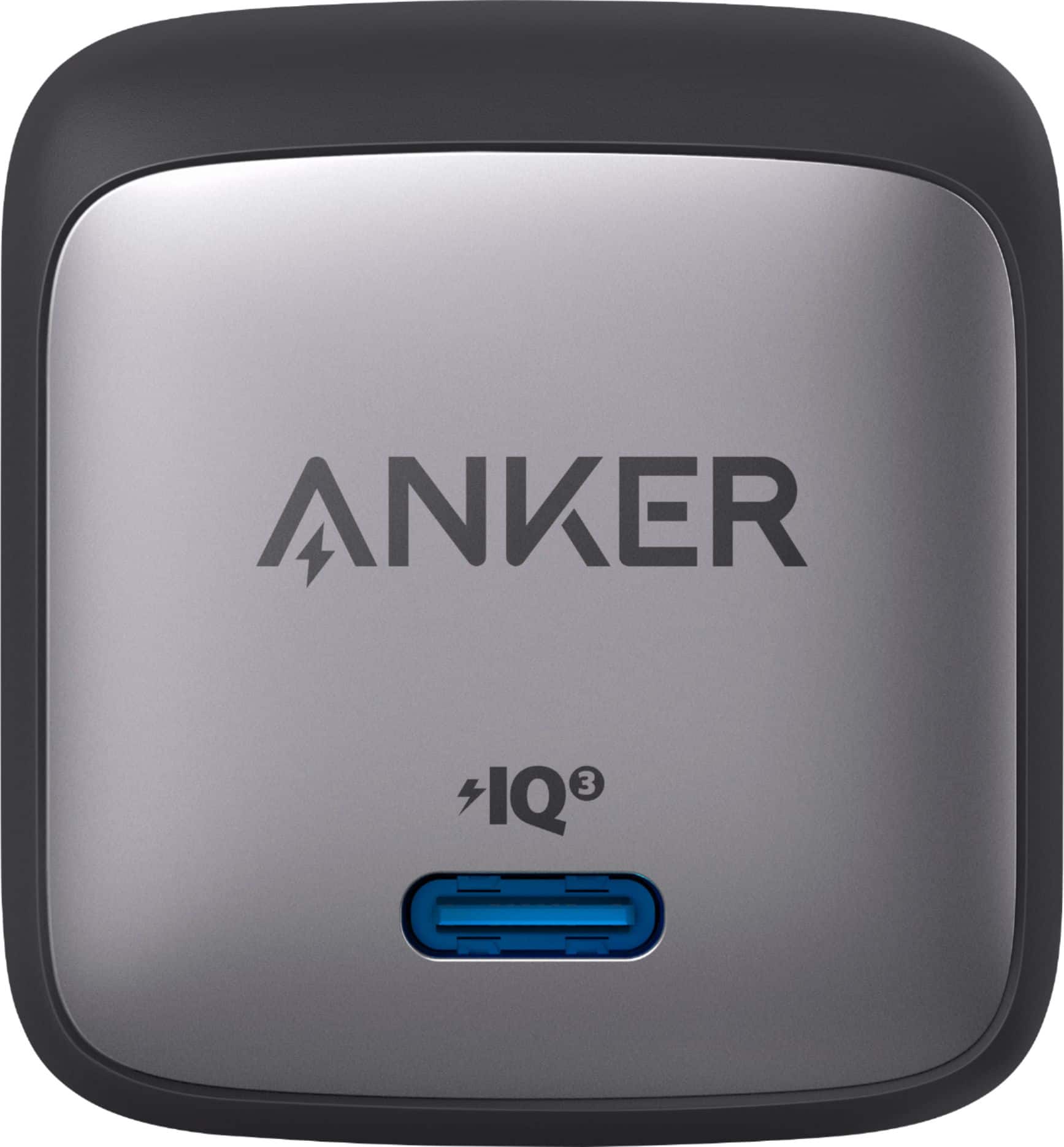 Anker - Nano II 45W PPS USB-C Fast Wall Charger with GaN for Samsung Galaxy and iPhone - Black - Front_Zoom
