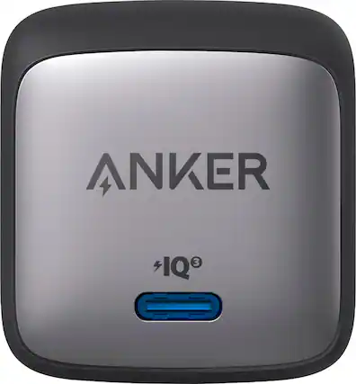 Front. Anker - Nano II 45W PPS USB-C Fast Wall Charger with GaN for Samsung Galaxy and iPhone - Black.