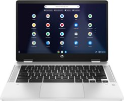 HP - 14" 2-In-1  Touchscreen Chromebook - Intel Celeron - 4GB Memory - 32GB eMMC - Natural Silver - Front_Zoom