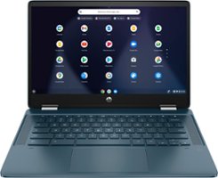HP - 14" 2-In-1  Touchscreen Chromebook - Intel Pentium Silver - 4GB Memory - 64GB eMMC - Spruce Blue - Front_Zoom