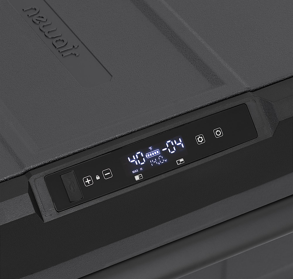 Alt View 14. NewAir - 80 Quart Portable 12v Electric Cooler with LG Compressor, Fridge and Freezer, Rugged Wheels, and Solar Power Input - Gray.