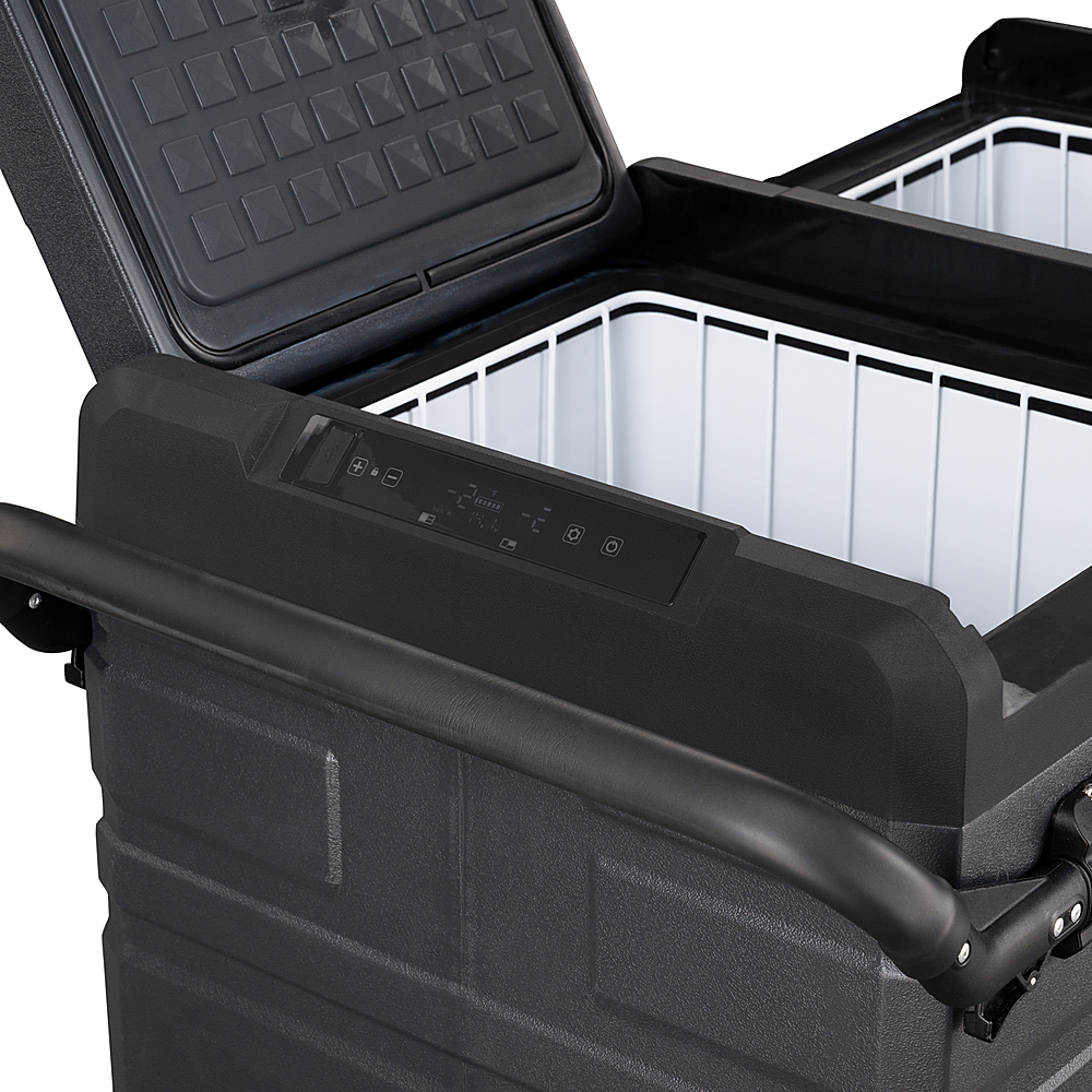 NewAir 48 Qt. Portable 12v Electric Cooler with LG Compressor, Fridge and  Freezer, Rugged Wheels, and Solar Power Input, Perfect Plug-In Cooler for
