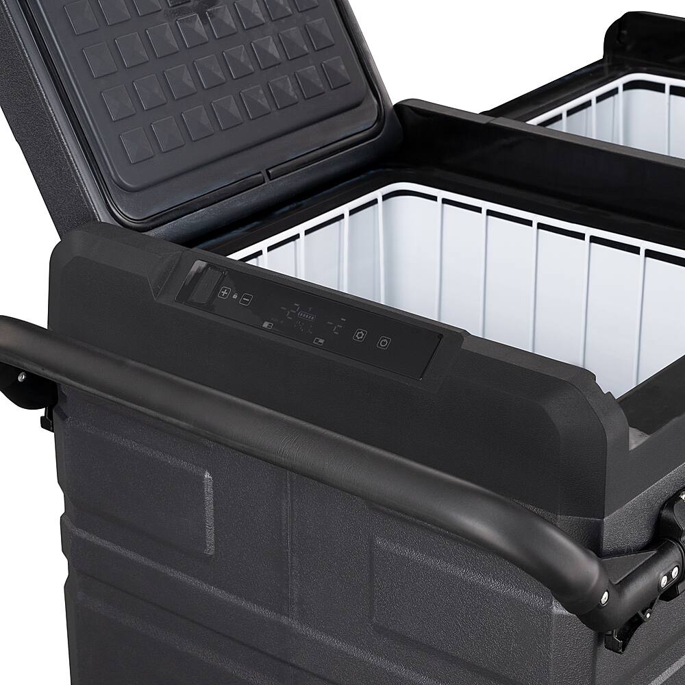 Alt View 18. NewAir - 80 Quart Portable 12v Electric Cooler with LG Compressor, Fridge and Freezer, Rugged Wheels, and Solar Power Input - Gray.