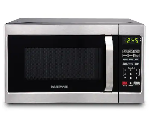 Angle. Farberware - Classic 0.7 Cu. Ft. Countertop Microwave with Speed Cooking - Silver.