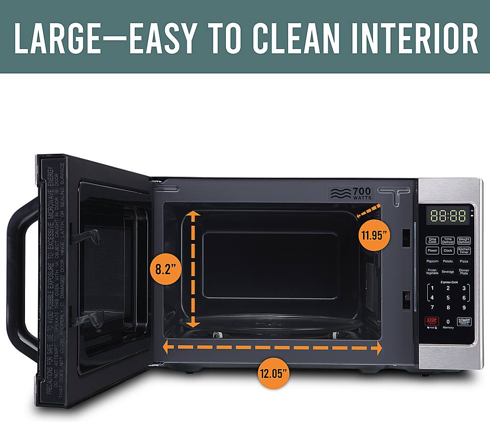 Alt View 12. Farberware - Classic 0.7 Cu. Ft. Countertop Microwave with Speed Cooking - Silver.