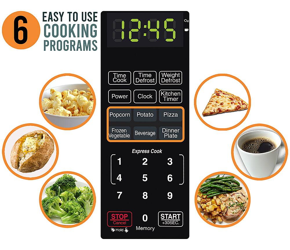 Alt View 15. Farberware - Classic 0.7 Cu. Ft. Countertop Microwave with Speed Cooking - Silver.