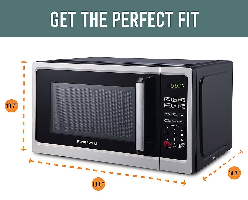 Alt View 11. Farberware - Classic 0.9 Cu. Ft. Countertop Microwave with Speed Cooking.