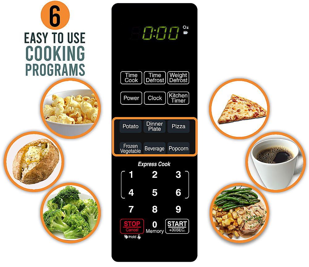 Farberware Countertop Microwave 700 Watts, 0.7 cu ft - Microwave Oven With  LED Lighting and Child Lock - Perfect for Apartments and Dorms - Easy Clean