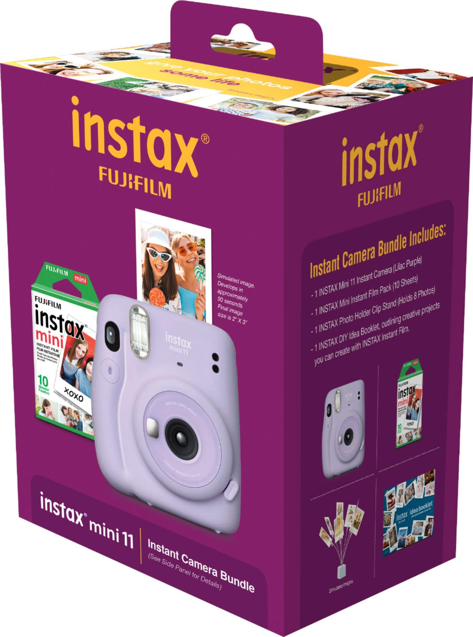 Precio: $99 Cámara Fujifilm Instax Mini 11 Compatible con papel INSTAX MINI.  Precio: $25 Una forma fácil y añorada de tomar fotos…