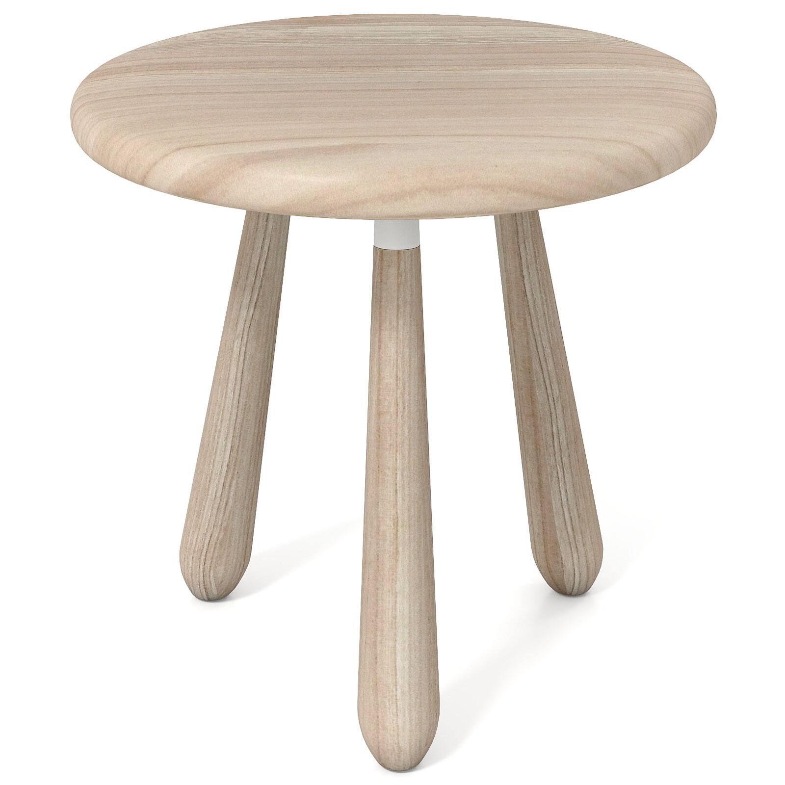 Alt View 9. Gymax - Gymax 18'' Round End Table Outdoor Mahogany Wood Side Table w/ Thickened Board - Yellow.