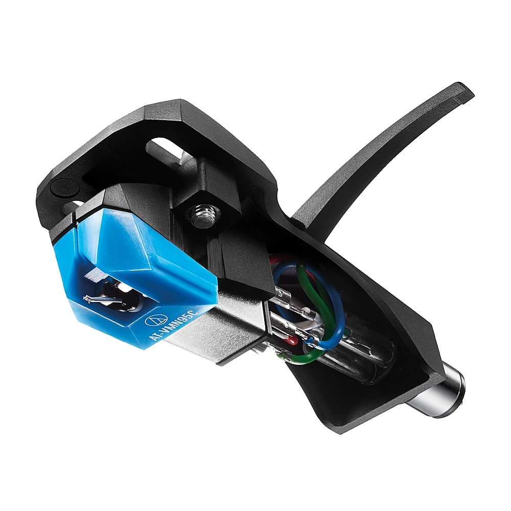 Left. Audio-Technica - Audio-Technica AT-VM95C/H Headshell/Cartridge Kit - Blue.
