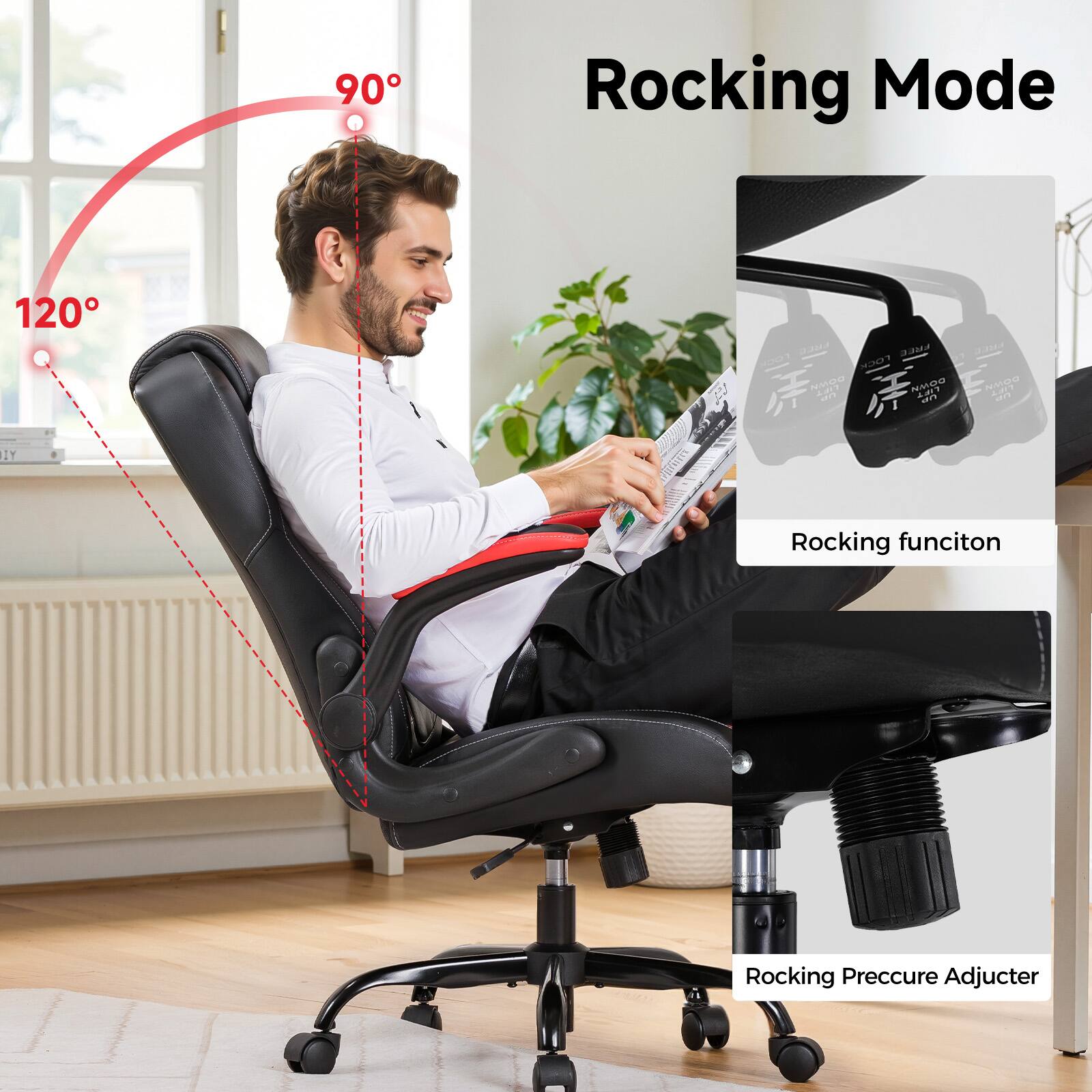 90 Rocking Mode 120 IY  2.022 SL  NAEEM A0. uns  NADO E PENER sV  Rocking funciton Rocking Preccure Adjucter