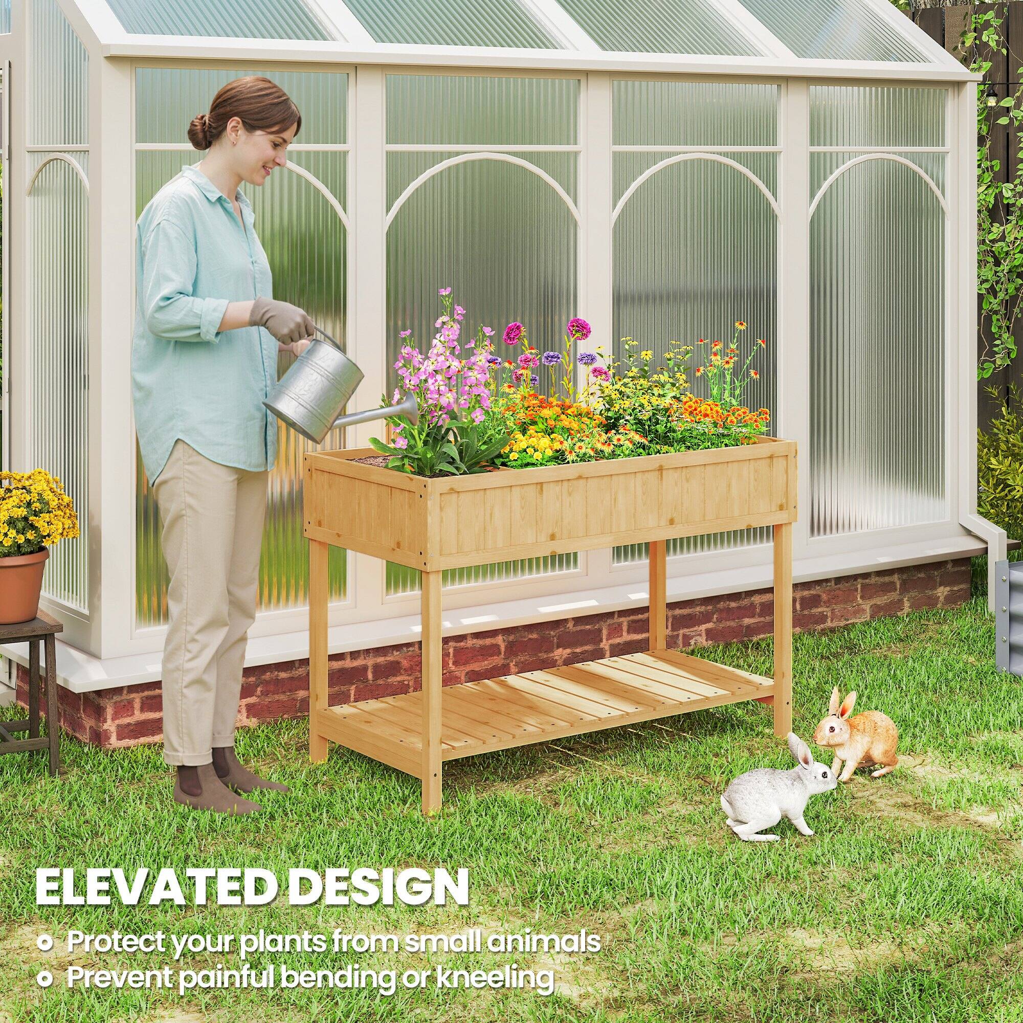 ELEVATED DESIGN  
- Protect your plants from small animals  
- Prevent painful bending or kneeling.