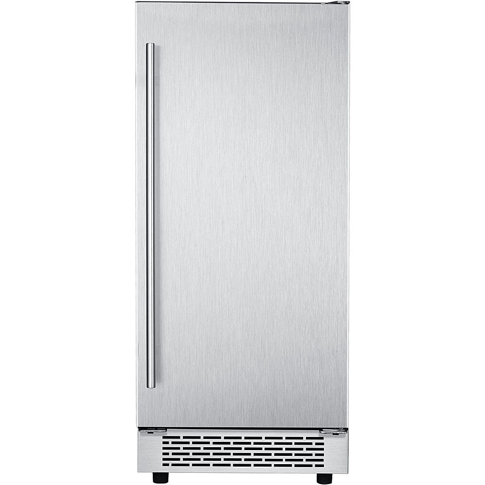 Angle View: U-Line - 18" 60-Lb. Built-In Icemaker - Stainless steel