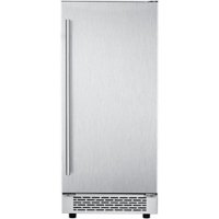 Hanover - Studio Series 15" 32-Lb. Freestanding Icemaker with Reverible Door and Touch Controls - Silver - Angle_Zoom