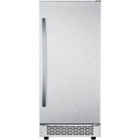 Hanover - Grandeur Series 15" 32-Lb. Freestanding Icemaker with Reverible Door and Touch Controls - Silver - Angle_Zoom