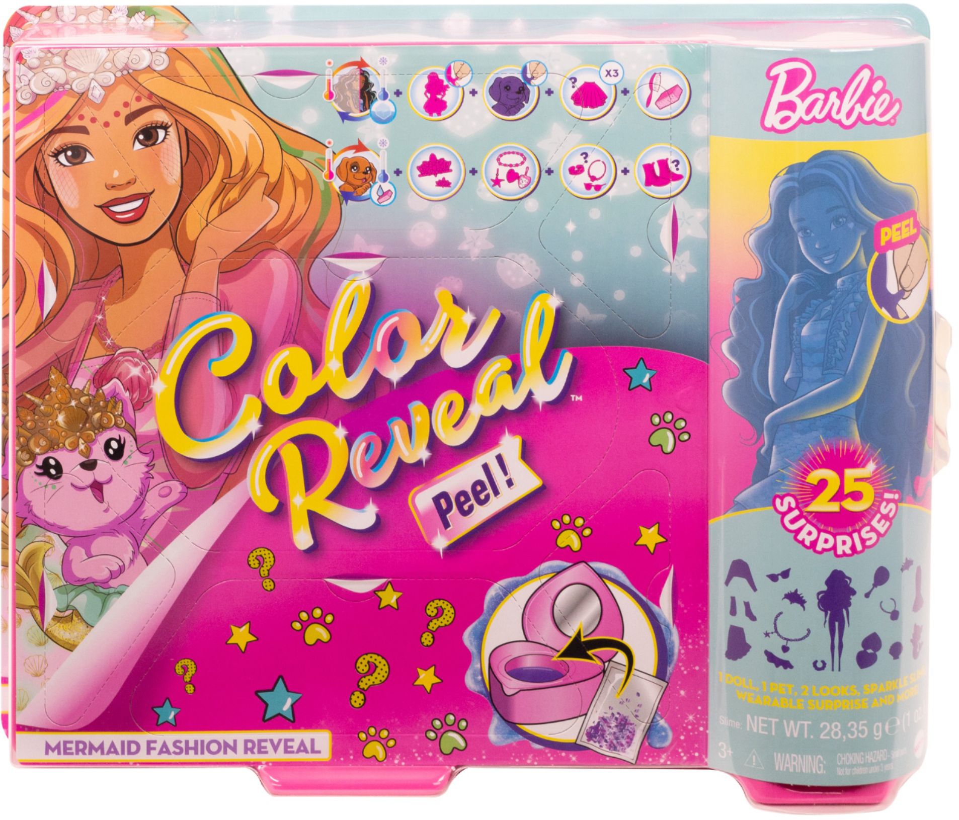 Best Buy: Barbie Color Reveal Peel Mermaid Fashion Doll GXV93