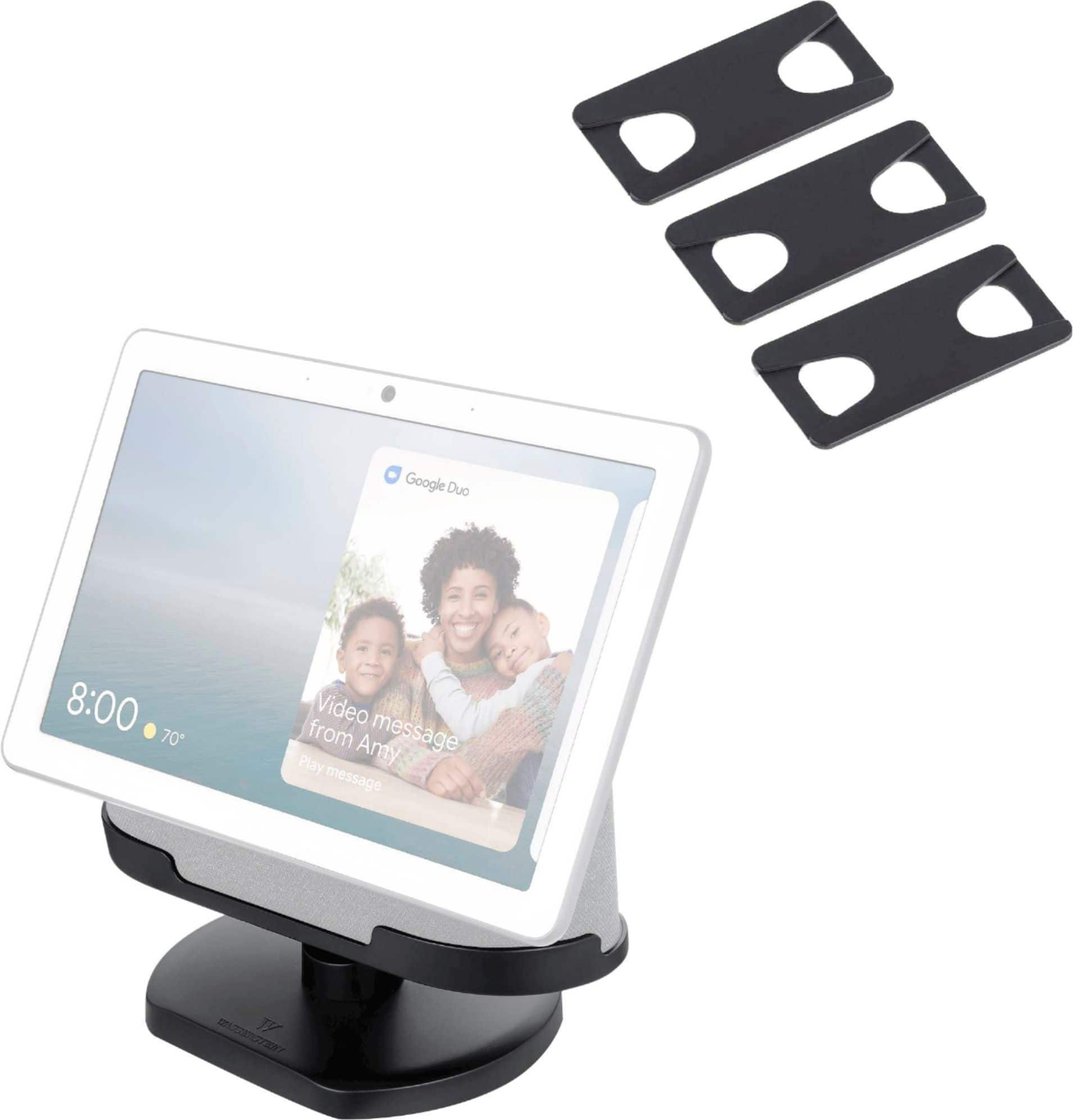 Angle View: Wasserstein - Adjustable Stand with Lens Cover for Nest Hub Max - Charcoal