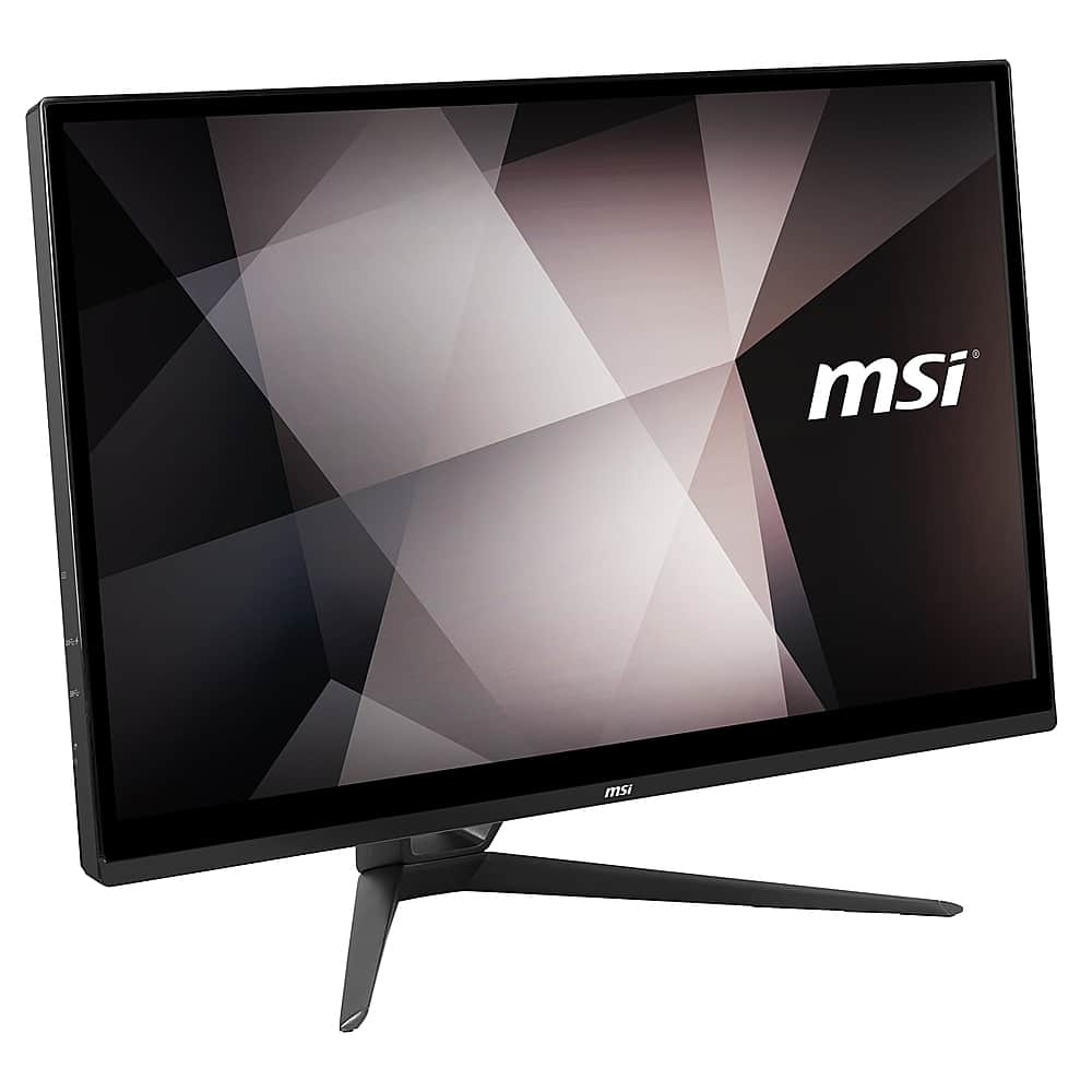 Angle View: MSI - PRO 22XT AIO 21.5" Touchscreen Desktop - Intel Pentium Gold G6400 - 4GB Memory - 1TB HDD + 64GB SSD - Black