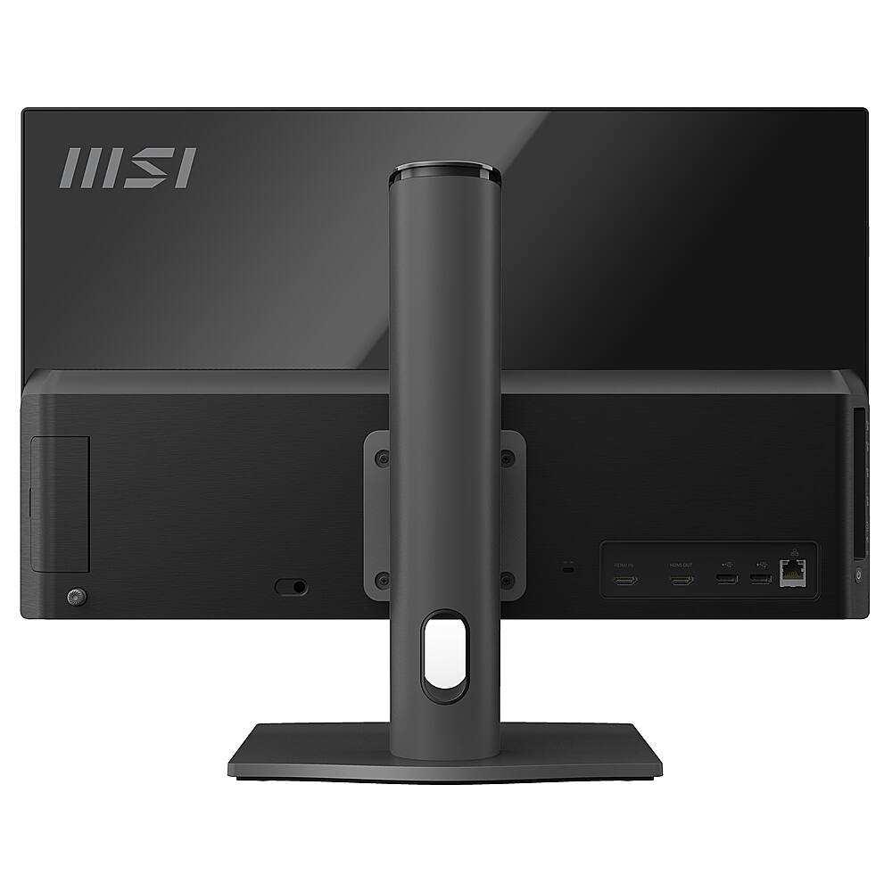 Back View: MSI - Modern AIO 23.8" Desktop - Intel Core i5-1135G7 - 16GB Memory - 256GB Solid State Drive - Win10 - Black