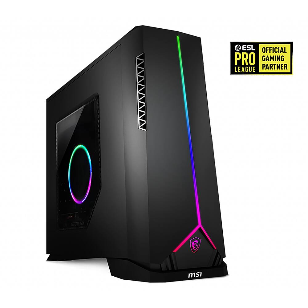 Angle View: MSI - Aegis SE Gaming Desktop - Intel Core i5-10400F - 16GB Memory - AMD Radeon RX 5600 XT - 512GB Solid State Drive