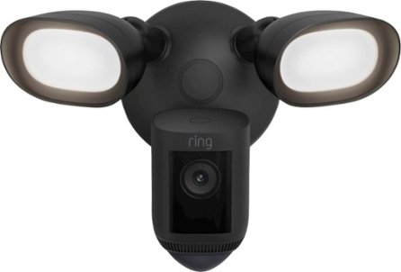 Ring - Floodlight Cam Wired Pro Outdoor Wi-Fi 1080p Surveillance Camera - Black