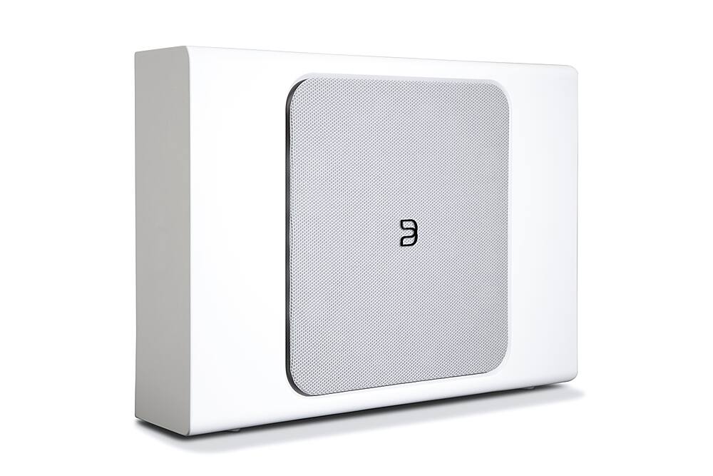 Angle. Bluesound - PULSE SUB+ Wireless Powered Subwoofer - White.