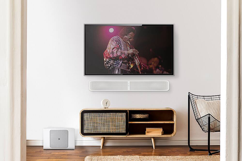 Alt View 12. Bluesound - PULSE SUB+ Wireless Powered Subwoofer - White.