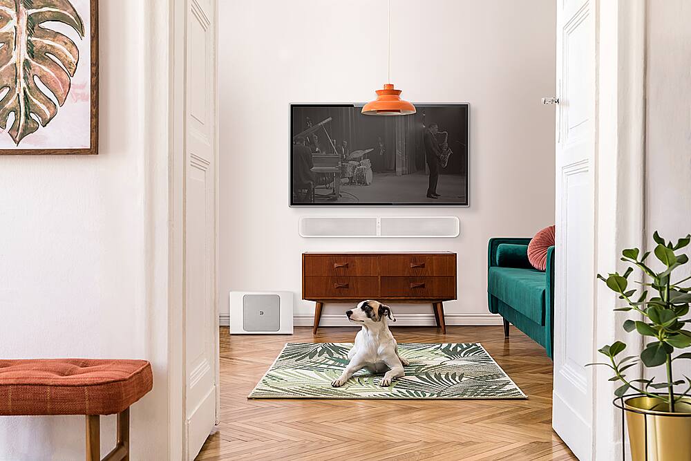 Alt View 13. Bluesound - PULSE SUB+ Wireless Powered Subwoofer - White.