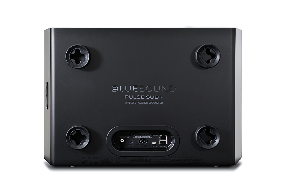 Back View: Bluesound - PULSE SUB+ Wireless Powered Subwoofer - Black