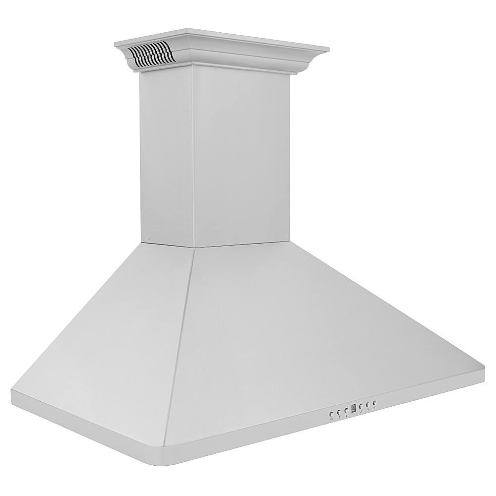 Left View: ZLINE - 36" Externally Vented Range Hood with Built-in CrownSound™ Bluetooth Speakers