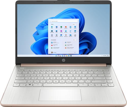 HP - 14" Touch-Screen Laptop - Intel Celeron - 4GB Memory - 64GB eMMC - Pale Rose Gold