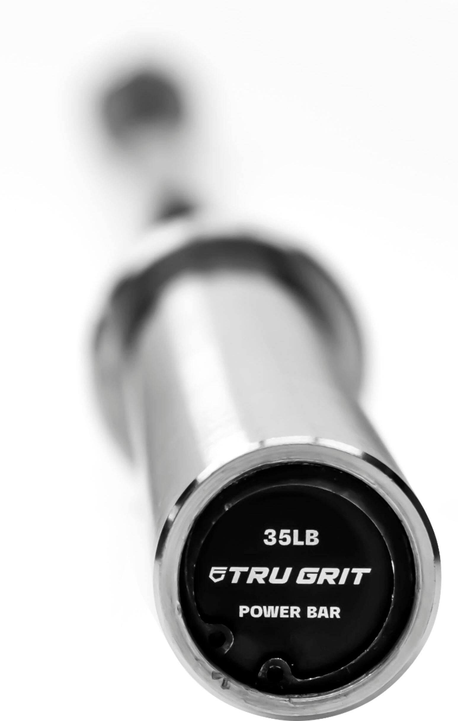 Left View: Tru Grit - 35LB Black Zinc Barbell - Black