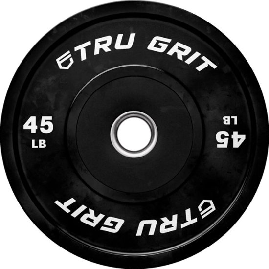 Weights - Package Tru Grit Single Bumper Plate 45LB Black (2 pack ...