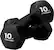 Alt View 11. Tru Grit - Hex Neoprene Dipped Dumbbell 10lb Single - Black.