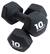 Alt View 17. Tru Grit - Hex Neoprene Dipped Dumbbell 10lb Single - Black.