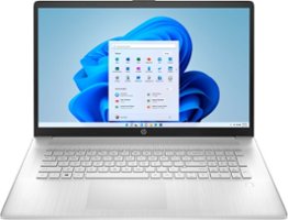 HP - 17.3" Laptop - AMD Ryzen 5 5500U - 8GB Memory - 256GB SSD - Natural Silver - Front_Zoom