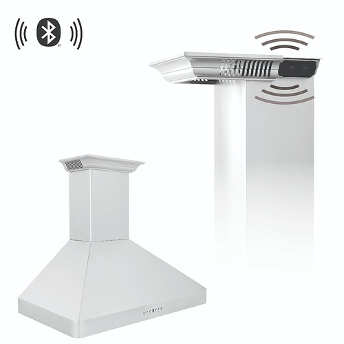 ZLINE - 36" Externally Vented Range Hood with Built-in CrownSound™ Bluetooth Speakers