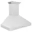 Left. ZLINE - 36" Externally Vented Range Hood with Built-in CrownSound™ Bluetooth Speakers - Stainless steel.