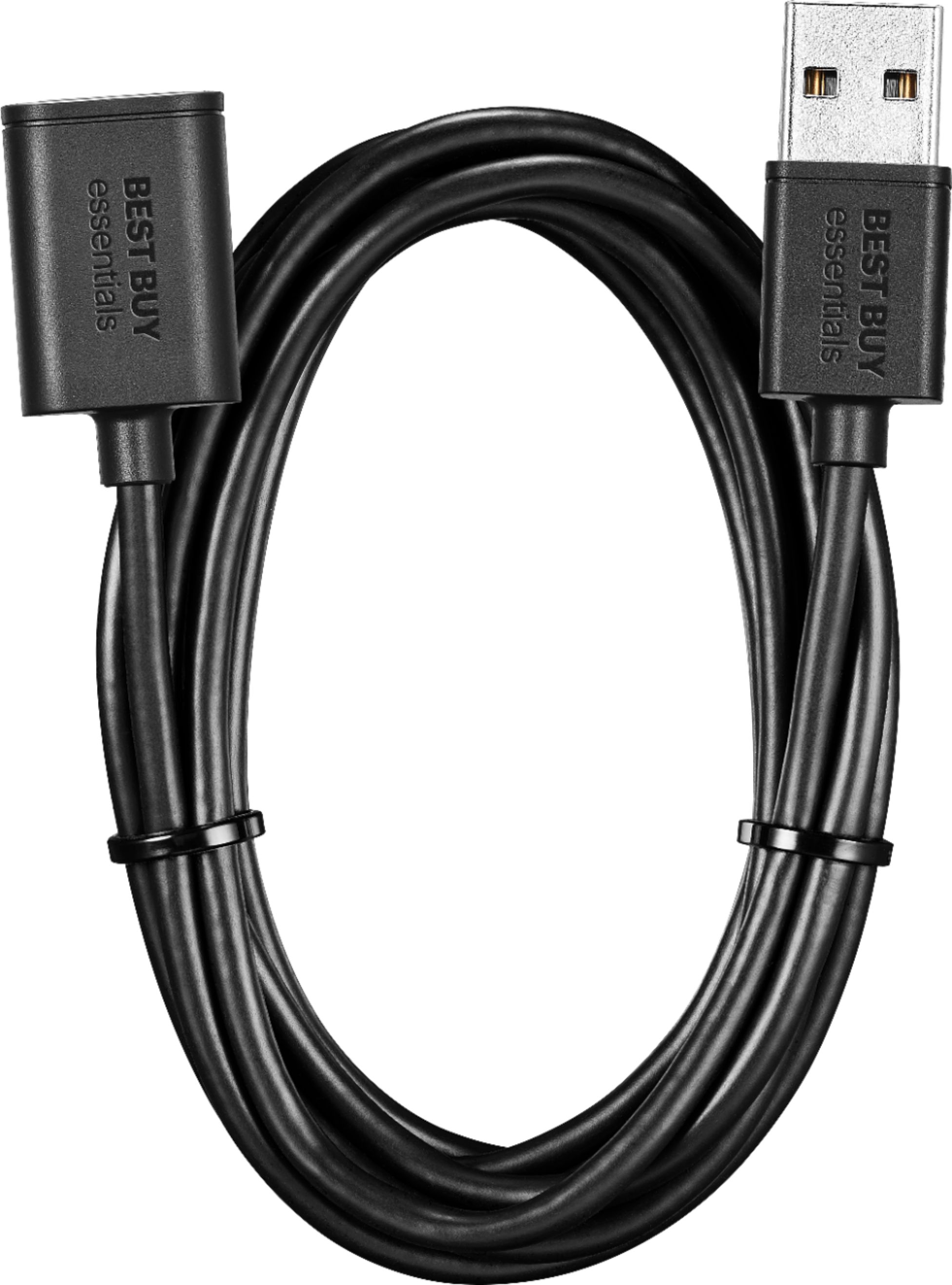 GE 6ft USB Extension Cable, Works with All Brands of USB-Enabled Devices,  Limited Lifetime Warranty, Black, 34505