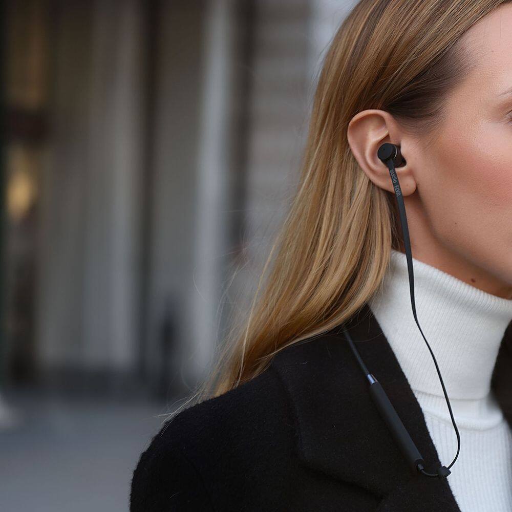 Alt View 13. Sudio - Elva Wired Noise Canceling Behind the Neck Earbuds - Black.