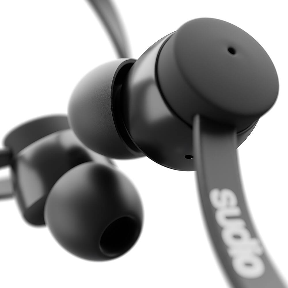 Alt View 15. Sudio - Elva Wired Noise Canceling Behind the Neck Earbuds - Black.